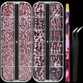 Multi Shapes Light Purple 3D Glass Crystal Nail Art Rhinestones Kit with Flatback Round Bead Charm Gem Stone Jewelry Diamond with Pickup Pen + Tweezer for Manicure Makeup DIY Craft Decoration