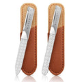 Makartt Nail Files - Metal Nail File for Natural Nails, Professional Double-Sided Fingernail File Kit with Stainless Steel Coarse & Fine Grinding Surface, Nail Kit for Women & Men Use (2 Pack)