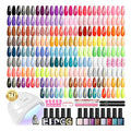 PHOENIXY 71 Pcs Gel Nail Polish Kit with U V Light, 60 Pcs Gel Nail Kit for Beginners with Everything 5 Pcs Base Top Coat Manicure Starter Nail Polish Set Valentine Gifts for Women