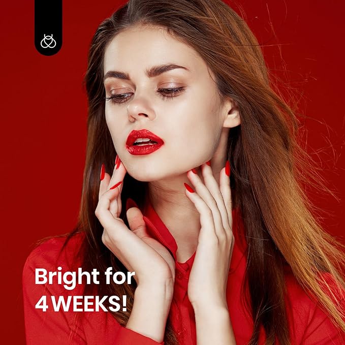 Beetles Red Gel Polish - 1 Pcs 15ml 0.51 FL.OZ Red Color Soak Off U V LED Gel Polish Nail Art Design Manicure Salon DIY Salon
