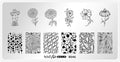 Whats Up Nails - B046 Petal to the Metal Stamping Plate for Nail Art Design