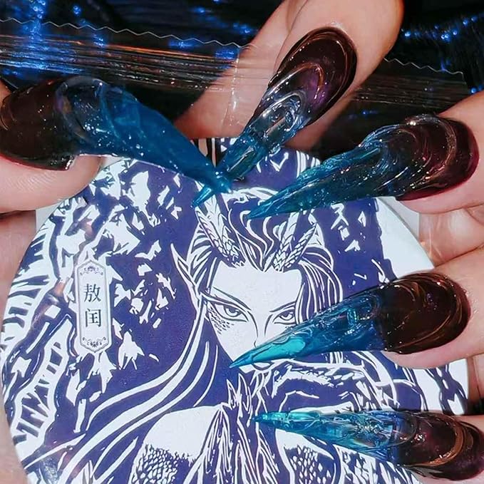 10Pcs(1Pack) Handmade Press On Nails 3D Flower Nails Cute Catoon Teddy Nails for Women Party Holiday Daily Wear Size L