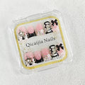 Handmade Duck Press on Nails Medium Fake Nails Black French Tip Press on Nails with 3D Bow Rhinestone Design Multi Gel Acrylic False Nails Luxury Duck Nails Press ons for Women Manicure 10Pcs(Size M)