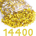 Flatback Rhinestones Bulk, 14400PCS Citrine Rhinestones for Clothes DIY Decoration Crafts, Citrine, SS10, 2.7-2.9mm