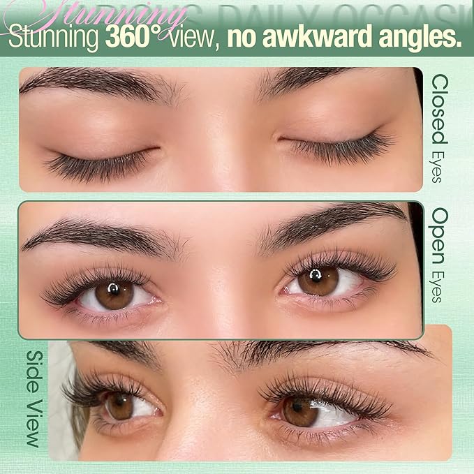 Lash Clusters 11-12MM Natural Eyelash Clusters Clear Band Individual Lashes Short Wispy Cluster Lashes C Curly Cluster Eyelash Extensions 90PCS DIY Lash Extension by Lvmixwig