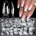 LoveOurHome 600pc Medium Coffin Nail Tips Clear Fake Nails Coffin Gel Nail Tips Full Cover Acrylic Nails Clear Press on Nails Medium False Nail 15 Sizes Fingernail for Gel Nail Tip Extension