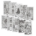 Mezerdoo 10Pcs Animal Plants Fruits Nail Stamping Plates Flower Pretty Girl Multi Styles Nail Art Stamping Image Plate Cute Dogs Hippocampus Design Nail Stamp Template