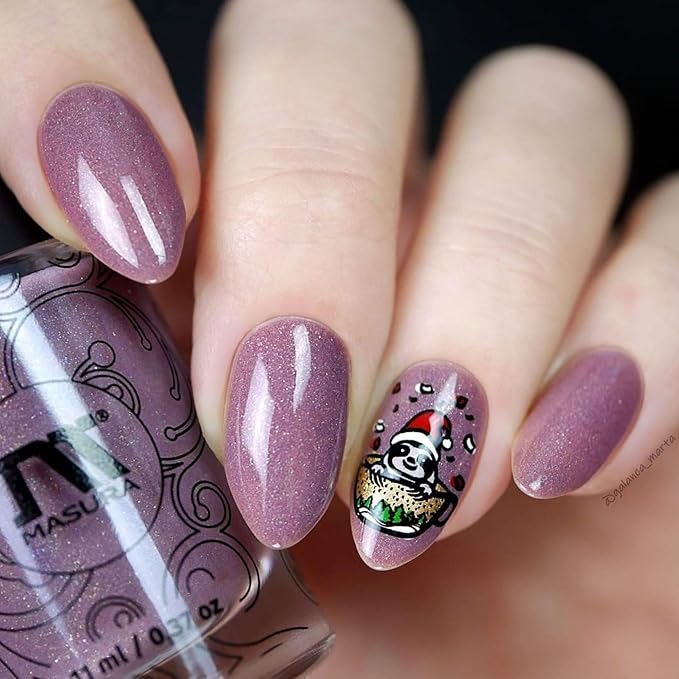 Whats Up Nails - B050 Count On Me! Stamping Plate for Christmas Winter Nail Art Design
