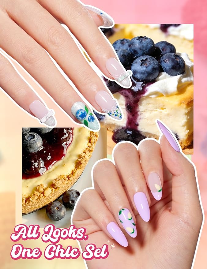 Beetles Spring Gel Polish Set - Dessert Feast 30 Colors Hema-Free Glitter Jelly Nude Pink White Yellow Green Pastel Colors Polish with Base Top Coat Swatch Card Uv LED Lamp Gel Gifts for Women