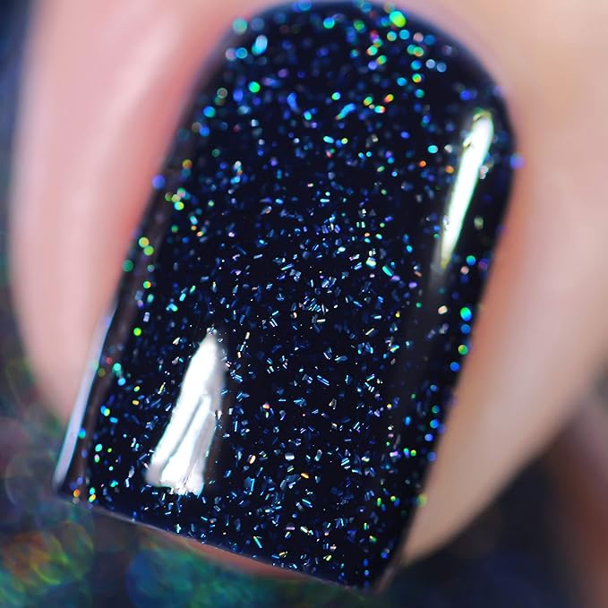 ILNP You Up? - Deep Navy Blue Holographic Nail Polish, 7-Free, Non-Toxic, Vegan, Cruelty Free, 12ml