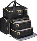 YOREPEK Extra Large Nail Polish Organizer Case Holds 48 to 100+ Bottles (15ml/0.5 fl.oz) UV lamp, Gel Polish Travel Case Bag with 2 Removable Pouches Fits Nail Suppiles, Gifts for Manicurist, Girls