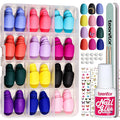 Teenitor Press On Nails Oval, 12 Sizes Matte Press On Nails Oval Shape, 12 Colors Short Fake Nails Kit With Nail Glue