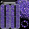 Resin Rhinestones for Crafting, 2 Boxes Purple Flatback Crystals for Bedazzling Crafts DIY Nail Art Deco, Non Hotfix Bulk Gems for Tumbler Shoes Clothing Fabric Face Makeup