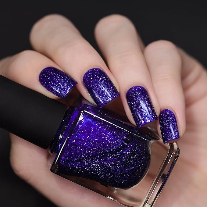 ILNP Downpour - Bold Indigo Blue Holographic Nail Polish