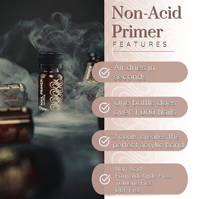 Tammy Taylor Bond It Acrylic Nail Primer | Acid Free Gel Nail Care for Semi Cured Gel Nail Strips, Acrylic Powder & Nail Polish | Professional Salon-Quality Nail Prep for Healthy, Strong Nails 2 Pack
