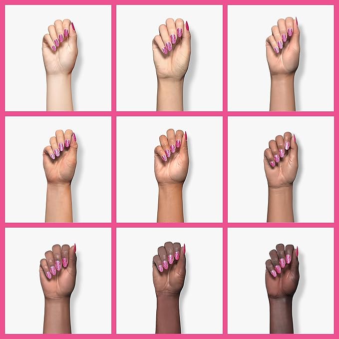 RARJSM Reflective Glitter Gel Nail Polish Sparkling Diamond Neon Pink Gel Polish Holographic Iridescent Shimmer L E D U V Soak Off Sparkle Hot Pink Gel Polish Nail Art Manicure Salon DIY at Home