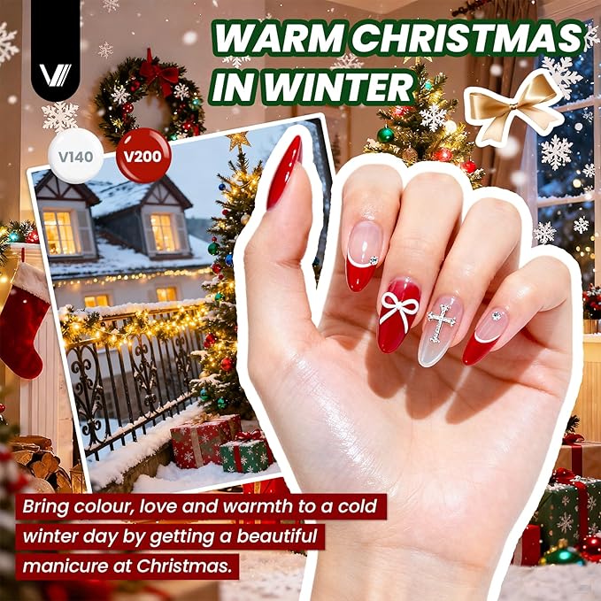 VANREESA 84 Pcs Gel Nail Polish Kit with U V Light and Almond Nail Tips -40 All Seasons Colors Gel Polish Set with 5 Pcs Base Top Coat Gel Nail Kit for Beginners with Everything Gifts for Women