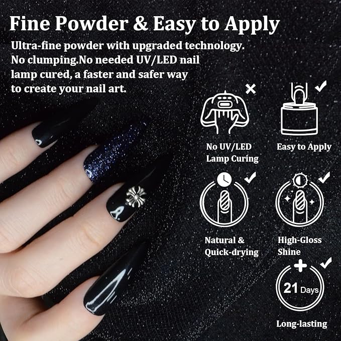 Black Dip Powder, 1OZ Neutral Nail Dip Powder for Long-lasting 28 Days+ Dip Nail Art French Manicure Nail Starter & Professional Home DIY Salon Use