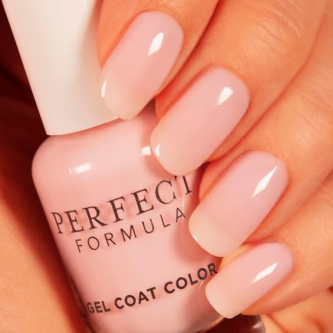 Perfect Formula Gel Coat Manicure Set - Nail Strengthener, Keratin Nail Treatment, Pink, Powder Pink, Taupe and Clear - Nail Strengthener for Damaged Nails - Made In The USA, 0.17 Fl Oz (4 Pieces)