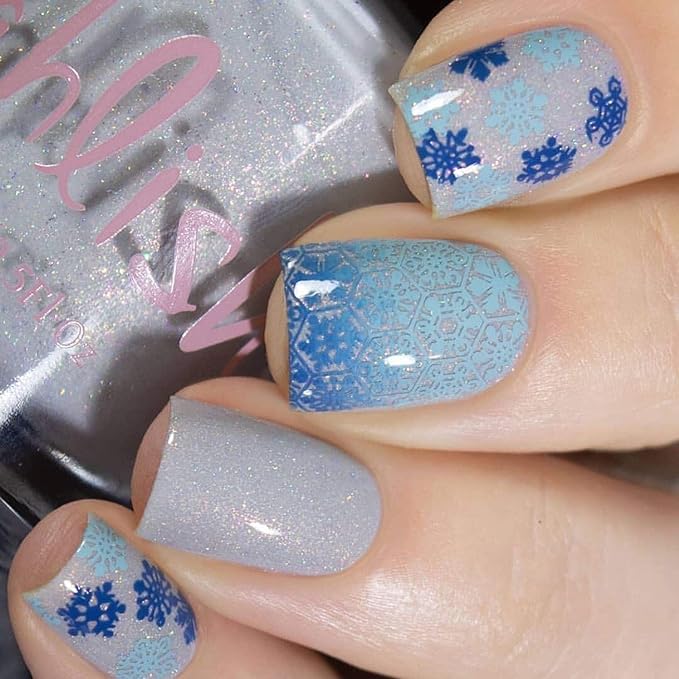 Whats Up Nails - B049 Hot Chocolate Season Stamping Plate for Christmas Winter Nail Art Design