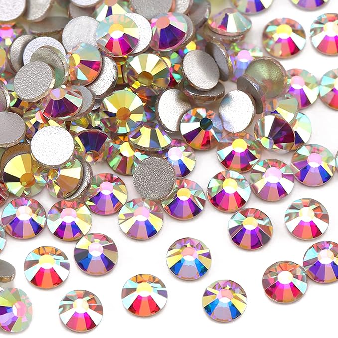 Dowarm 720-Piece SS20 Flatback Crystal AB Rhinestones, 4.8MM for Craft Nails Dance Costumes, Non Hotfix