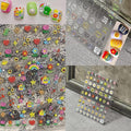 New Sunflower Nail Art Stickers Decals Candy Color Cartoon Sun Flower Colorful Flower Embroidery Self-Adhesive Nail Stickers Cute Nail Stickers Nail Art Decoration (3 Pieces)