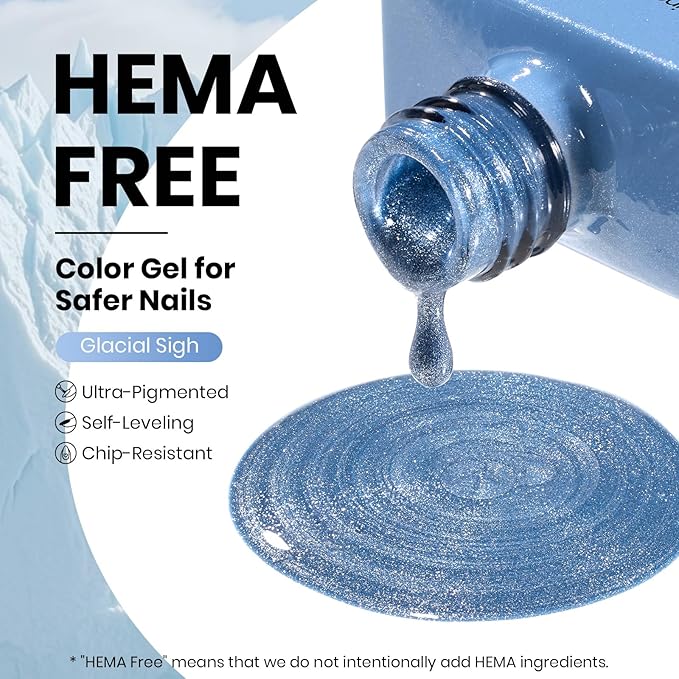 Beetles Glacial Sigh Blue Cat Eye Gel Nail Polish - 15ML Light Blue Cat Eye Glitter Gel Polish with Magnet Soak Off UV Velvet Nail Polish Salon DIY Nail Art Manicure Gift for Women