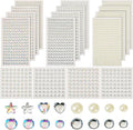 Craftdady 4104Pcs Acrylic Pearls Rhinestone Stickers Heart Star Half Round Stick On Face Gems Stick On Nail Body Acrylic Beads for Halloween Makeup Nail Art Wedding Scrapbook