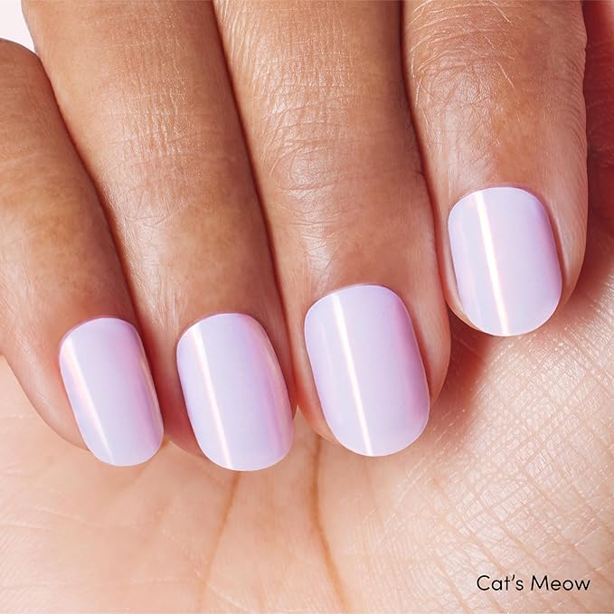 Dashing Diva Glaze Nail Strip Duo - Unicorn Collection - For the Record & Cat's Meow - Long Lasting, Chip Resistant, Semi-Cured Gel Nail Strips - Contains 2 Colors