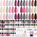 Beetles Dip Powder Nail Kit Starter, 40pcs 20 Colors Acrylic Dip-Manicure-Powders Includes Dipping Powder, Liquid Set, Nail Tools, Rhinestones, Beads for Nail Art Lightflow Diary Collection
