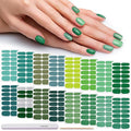DANNEASY 16 Sheets Green Nail Polish Strips Nail Wraps for Women St. Patrick's Day Gel Nail Strips Self Adhesive Nail Polish Stickers Glitter Manicure Sticker with 1pc Nail File, Cuticle Stick