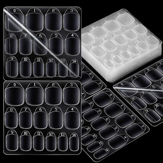 Teenitor 300pcs Nail Adhesive Tabs for Press on Nails, 15 Sizes of Nail Sticky Tabs for Nails Press on Nail Stickers, Nail Glue Stickers Press on Sticky Tabs, 20 Sheets