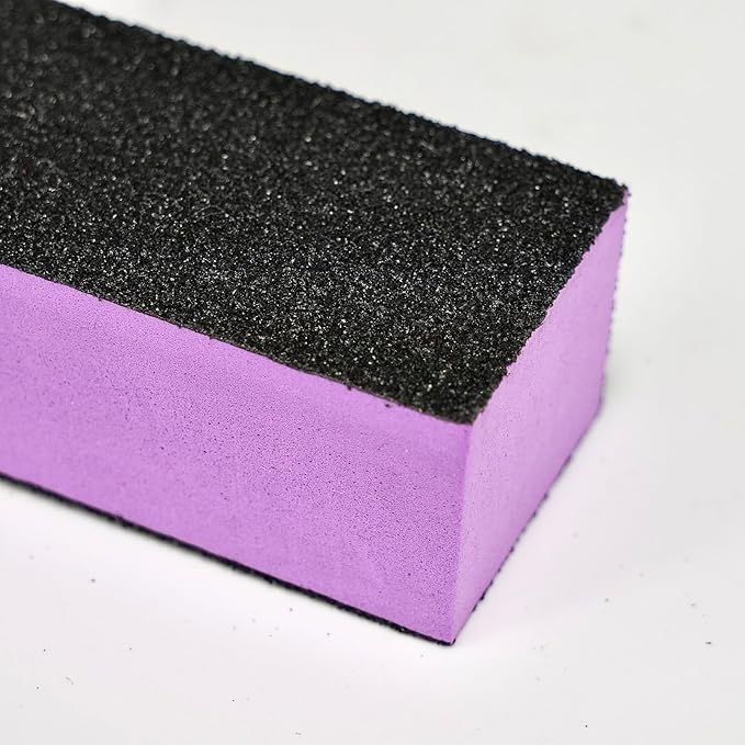 14 Pack Nail Buffer Block, Professional Manicure Tools, 100/180 Grit, Black Purple 3 Sides Nail Files Art Pedicure Manicure File