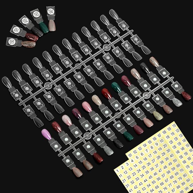 48PCS Magnetic Nail Color Display Tips,Premium Acrylic False Nail Tips for Gel & Regular Polish, Durable, Easy to Color,Perfect for Nail Practice & Professional Use