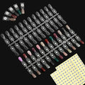 48PCS Magnetic Nail Color Display Tips,Premium Acrylic False Nail Tips for Gel & Regular Polish, Durable, Easy to Color,Perfect for Nail Practice & Professional Use