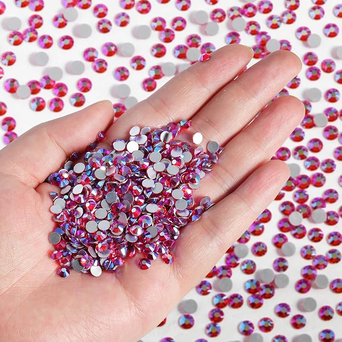 Beadsland Flatback Rhinestones Bulk, 14400pcs Rhinestones for Nails Crafts Clothes DIY Decoration, Hyacinth AB, SS20, 4.6-4.8mm