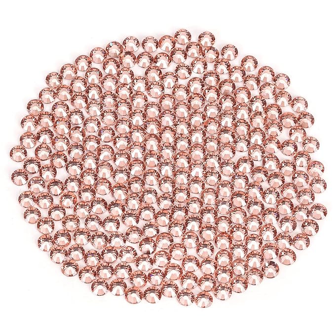SS6 Flatback Rhinestones - 1440pcs Glass Nail Gems Crystals for Makeup Bags, Shoes & DIY Decoration - Champagne