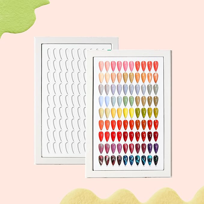 Acycoin2A 180 Nail Color Display Book Chart with 240 Nail Tips (A Style)