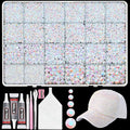 20000Pcs White AB Flatback Jelly Resin Rhinestones for Bedazzling, Mix Sizes Crystal Rhinestones Gems, White AB Gems Bedazzling for Crafting, Flatback Rhinestone for DIY Face Makeup Crafts Tumblers