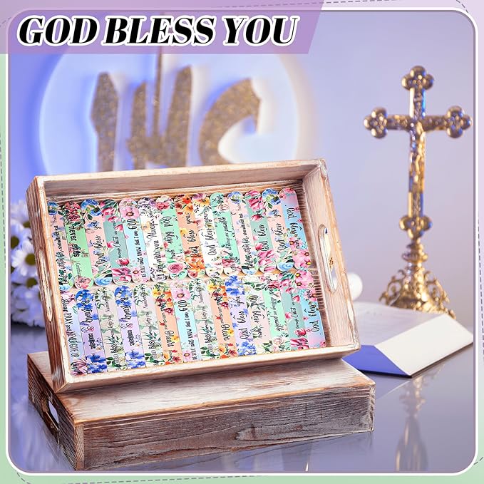 50 Pack Easter Christian Gifts for Women Bulk Mini Bible Verse Scripture Nail Files Floral Emery Boards 10 Styles Christian Religious Appreciation Party Gifts for Women Team Employee Coworkers