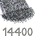 Beadsland Flatback Rhinestones Bulk,14400pcs Gray Rhinestones for Nails Crafts Clothes DIY Decoration, Black Diamond, SS8,2.3-2.5mm