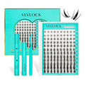 Fairy Lash Clusters Kit Natural Look Manga Lash Clusters Wispy D Curl Cluster Eyelash Extensions 8-18MM Wispy Waterproof Lash Extensions Kit with Invisible Lash Band(PIXIE Kit)