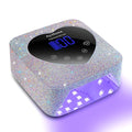 Cordless UV LED Nail Lamp,72W Rechargeable Nail Dryer Gel Polish Light with Large LCD Display,Rechargeable Nail Curing Lamp for Salon & Home (AB Diamond)