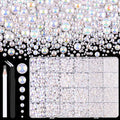 11000Pcs Flatback Pearls for Crafting (White AB), Assorted Size 2/3/4/5/6/8/10mm Non Hotfix Half Pearl, Bedazzling Bead for DIY Crafts Clothing Tumblers Mugs Shoes Fabric Embellishment Nail Art Makeup