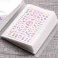 Nail Art Stickers Organizers Storage 100 Slots Empty Nail Decals Book Binder for Nail Art Supplies DIY Stickers Display Holder Collecting Album Nail Organizers Tools