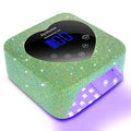 Cordless UV LED Nail Lamp,72W Rechargeable Nail Dryer Gel Polish Light with Large LCD Display,Rechargeable Nail Curing Lamp for Salon & Home (Pearl Green)