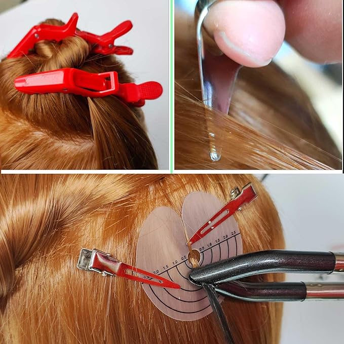 Fusion Extension Tools Hair Extension Connector Machine Pre Bonded Keratin Flat Tips Heat Connector Wand Iron Full Tool Kit Hot Fusion Iron Bonding For Diy And Salon Use K Tip Black