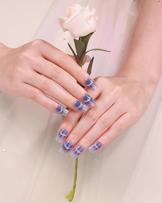 French-Inspired 20pcs Semi Cured Gel Nail Strips - Salon-Grade DIY Wraps with Glaze Texture, Easy Application, UV Light Required for Classic Nails