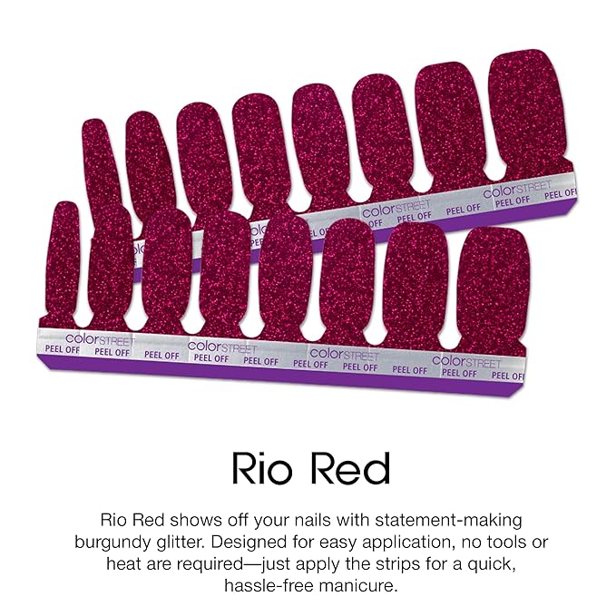 Color Street Rio Red Nail Strips