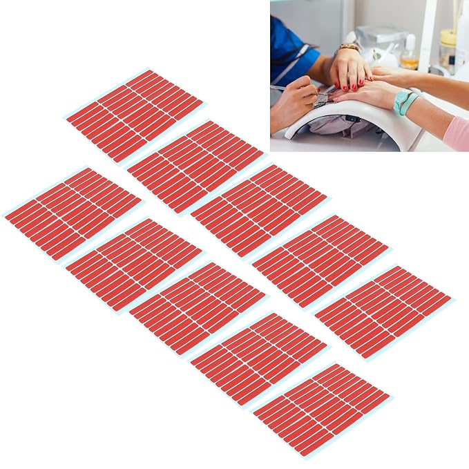 10 Sheet Nail Art Mounting Tape,Nail Tip Display Tape Salon Double Sided Adhesive Tape Accessory for Nail Tip Color Display
